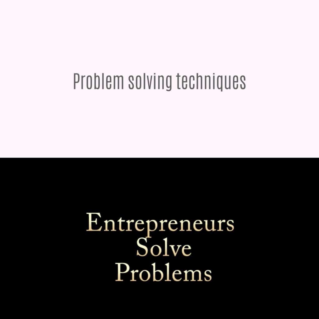entrepreurial problem solving