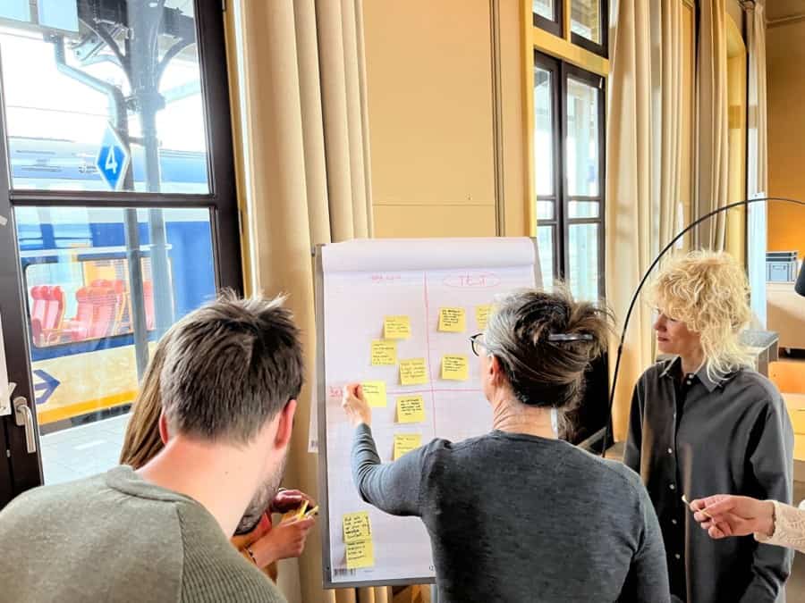 Experience design thinking together in a training